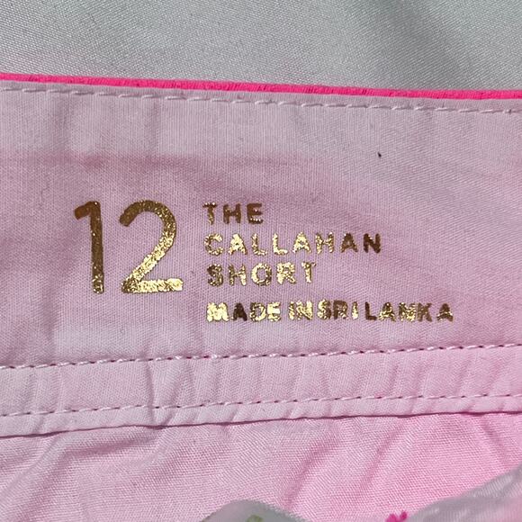 Lilly Pulitzer Callanan Shorts Size 12 Pink Textured Cotton Resort Preppy - Picture 4 of 8